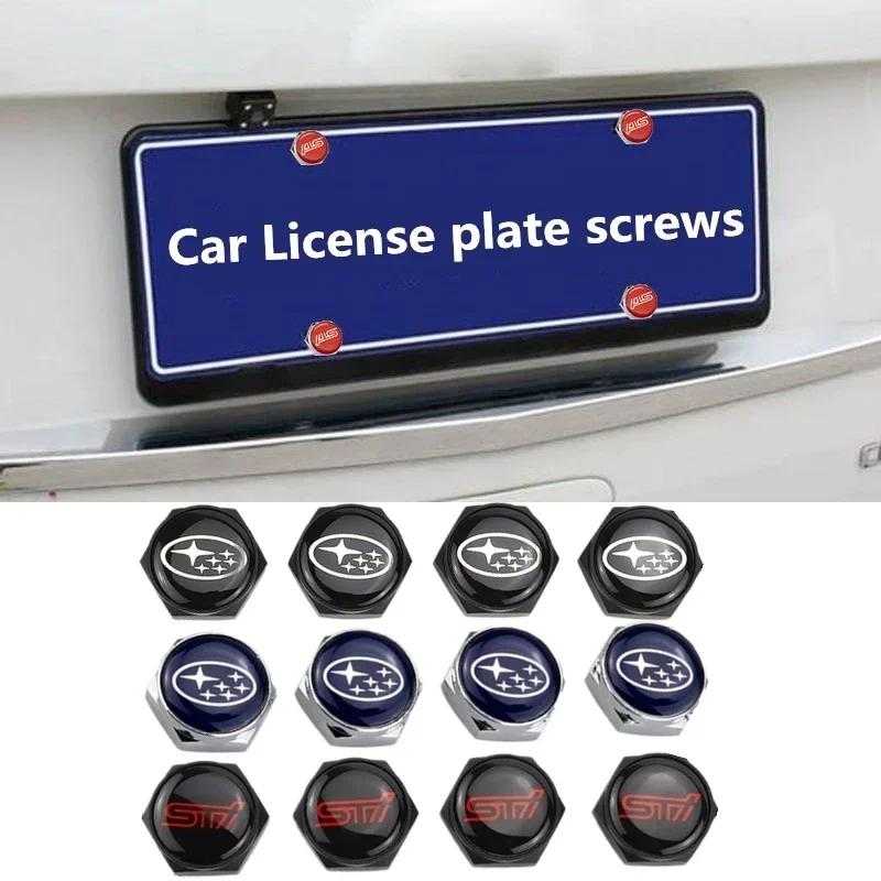 1Set Alloy Car License Plate Screws Nult Bolts For Subaru WRX BRZ DRL XV STI Outback Legacy Forester Impreza Tribeca Decoration hyu1