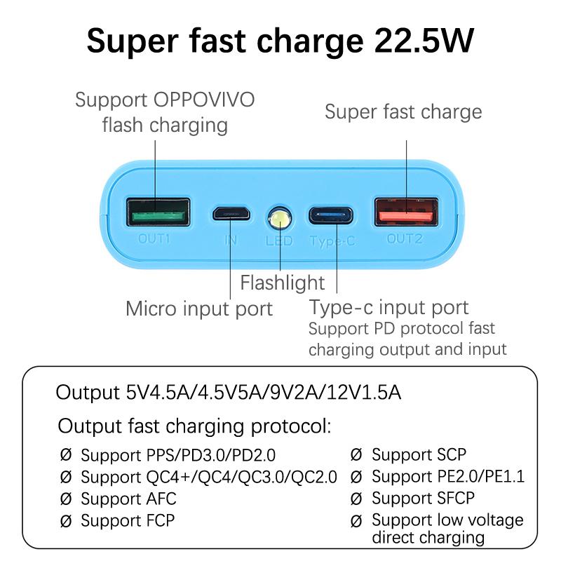 Diy Power Shell For Ip Xiaomi 4*18650 Power Bank Case External 15000Mah Battery Charge Storage Box Shell Without Battery