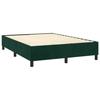 Maison Exclusive - Sommier à lattes de lit et matelas Vert foncé 140x190cm Velours