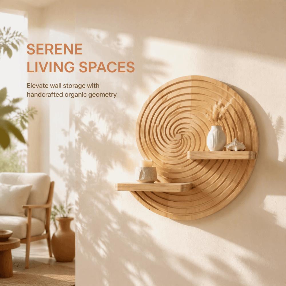 Irregularly Shaped Wall-Mounted Planter Shelf Boho Style Floating Shelf Storage Rack Living Room