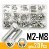 Hex Socket Cap Head Screws Nuts Kit M2 M2.5 M3 M4 M5 M6 M8 Allen Drive DIN912 304 Stainless Steel Metric Hexagon Bolt with Nut