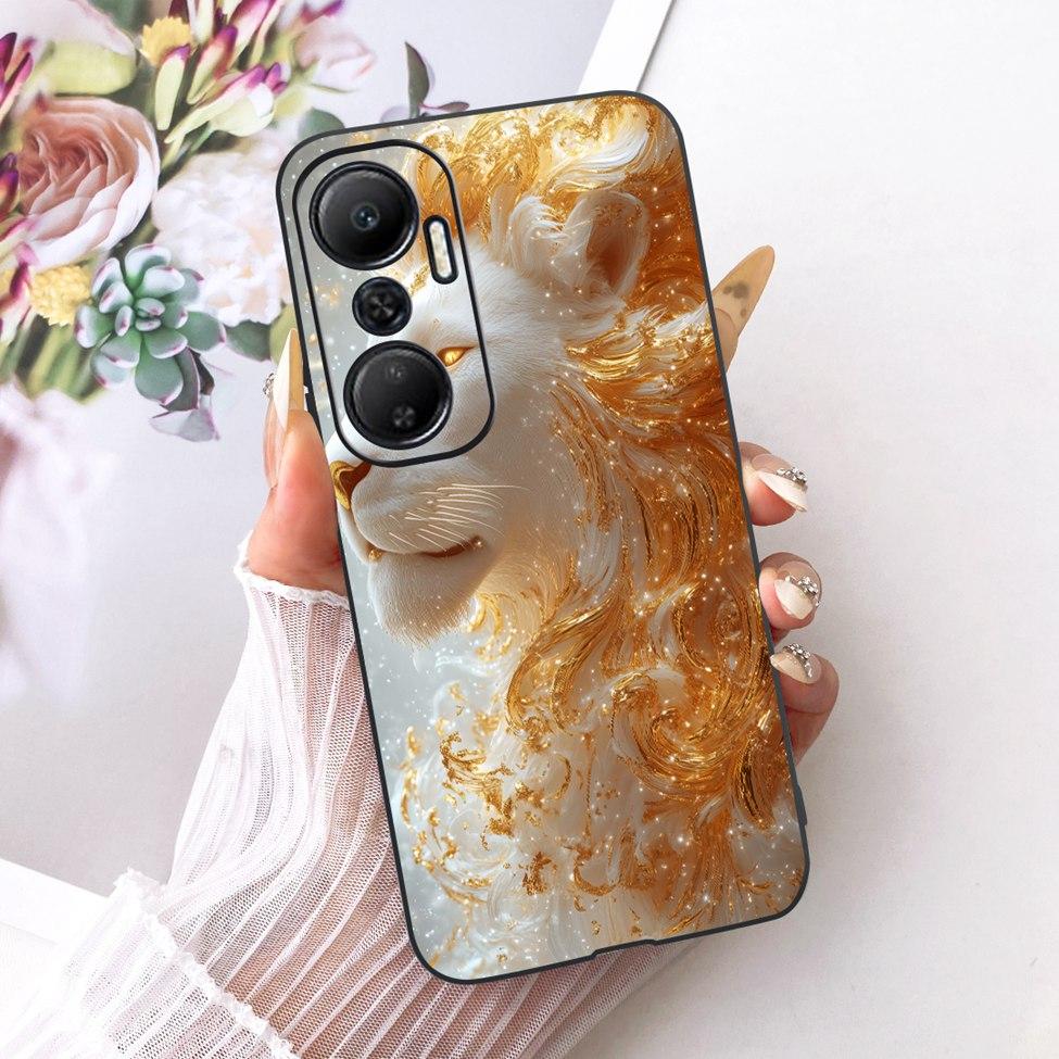 Case For Infinix Hot 20 4G Cover Cute Cat Fashion Butterfly Painted Casing For Infinix X6826 X6826B X6826C