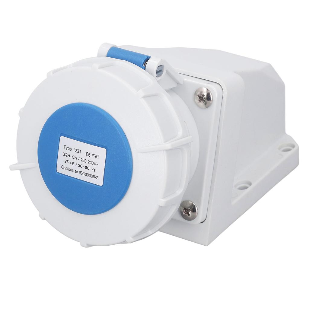 Промышленная розетка 32A 2P+E для поверхностного монтажа IP67 Водонепроницаемая розетка Промышленный разъем 220