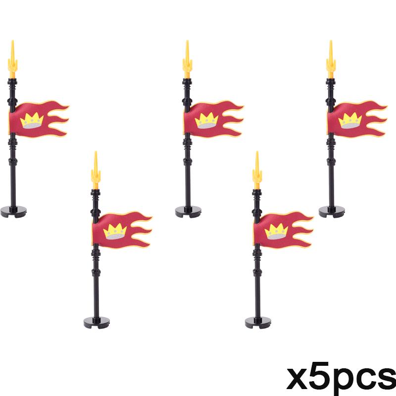 Набор строительных блоков MOC «Средневековый флаг и замок», фигурки, аксессуары, лев, орел, замок Древнего Рима, рыцарский плащ, игрушка-подарок.