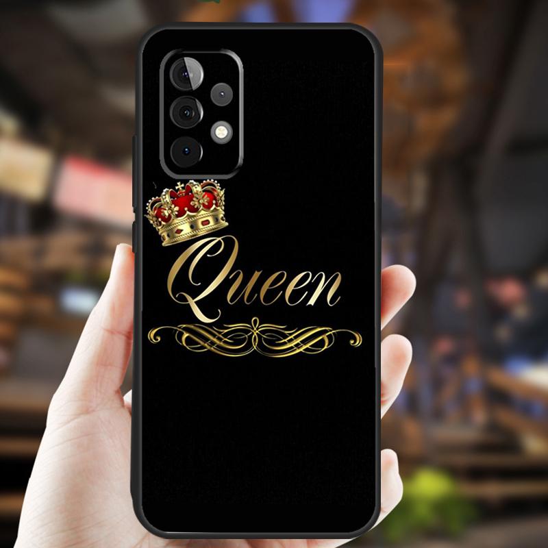 Художественный футляр Король Королева для Samsung Galaxy A34 A06 A05 A32 A16 A55 A36 A26 A54 A14 A22 A52 A35 A15 A53 A13 A56