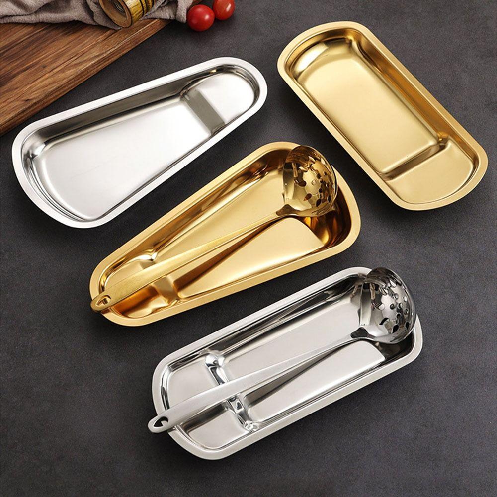 Irregular Outline Condiment Serving Tray Mirror Polished Cake Dessert Plate Jewelry Storage