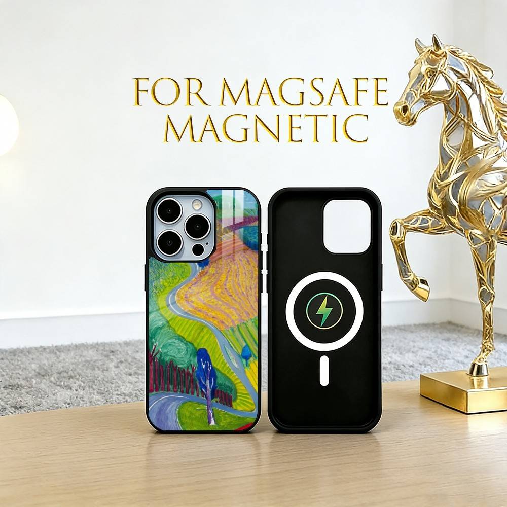 David Hockney Art Phone Case For iPhone17,16,15,14,13,12,11 Plus,Pro Magnetic with Magsafe Wireless Charging