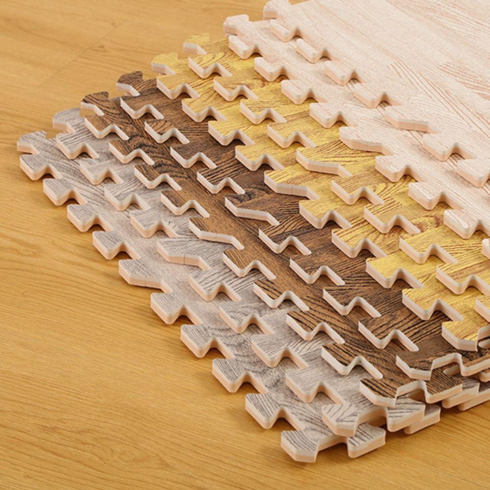 4 шт. Водонепроницаемый пенный коврик-пазл из пены EVA, напольный коврик с рисунком под дерево, коврик-пазл для ползания ребенка