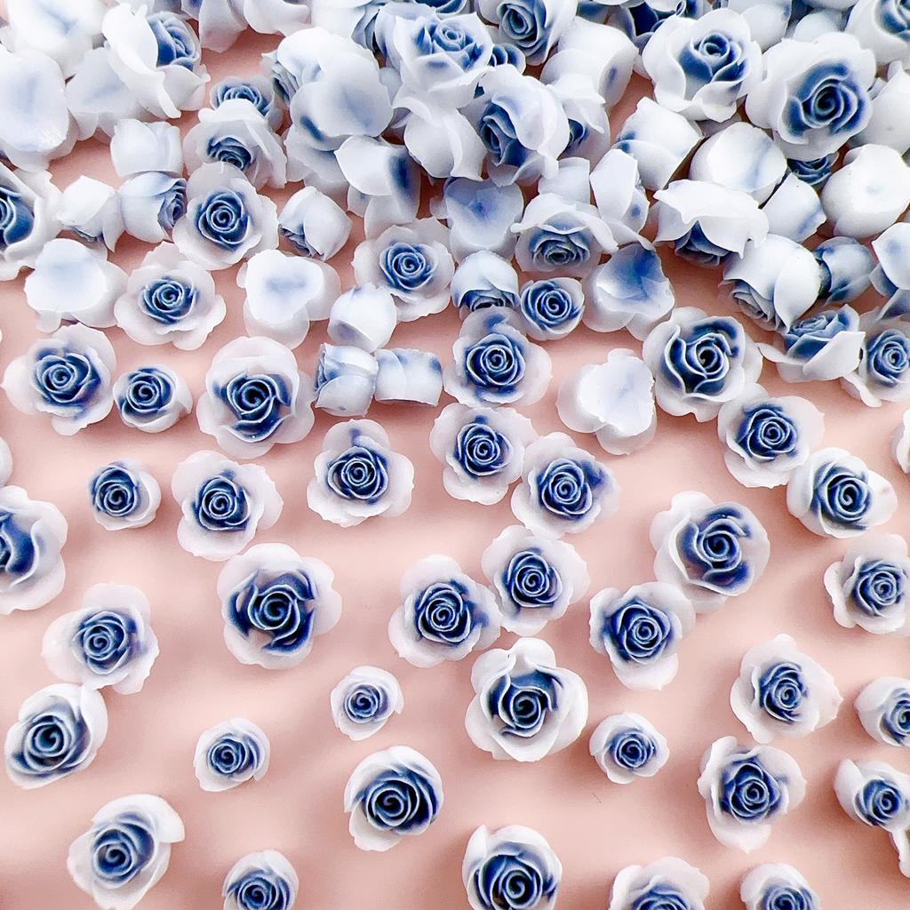 New Resin Luminous Mixed Rose Flower Nail Decorations DIY Wearable Nail Art Accessories Wholesale