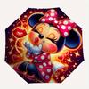 Minnie Mouse Automatic Opening and Closing Umbrella, Compact Travel Umbrella, Lightweight and Portable, Suitable for Beach Commuting Busines