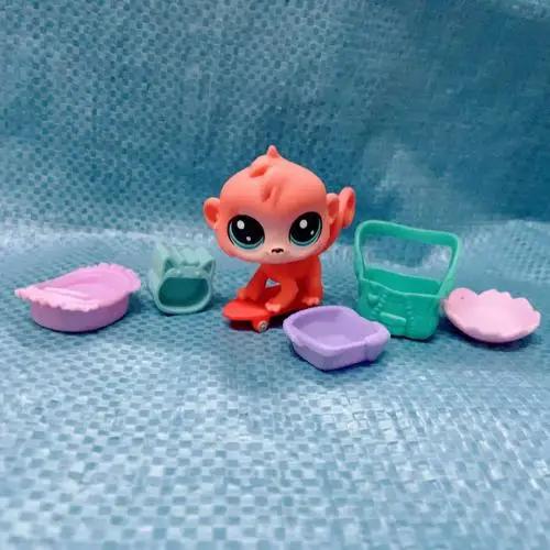 Hasbro Littlest Pet Shop Мультяшная Q-версия Животное Мини-подставки Котенок с короткой шерстью Собака Милый Большеглазый Детские Фигурки Игрушка