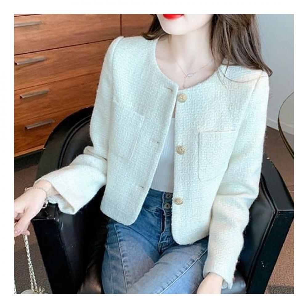 Navava Women Clean Chic Crop Long Sleeve Suit Cardigan Nc195