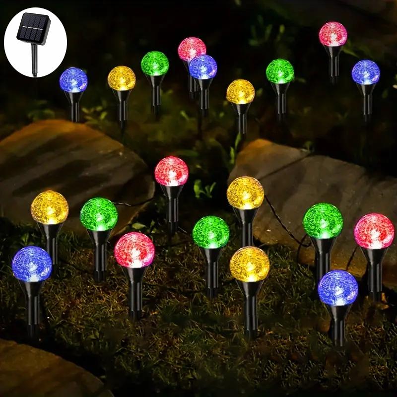Солнечный пузырьковый газонный светильник 30 светодиодных дорожек, уличные водонепроницаемые ландшафтные светильники для сада, патио, лужайки, вечеринки