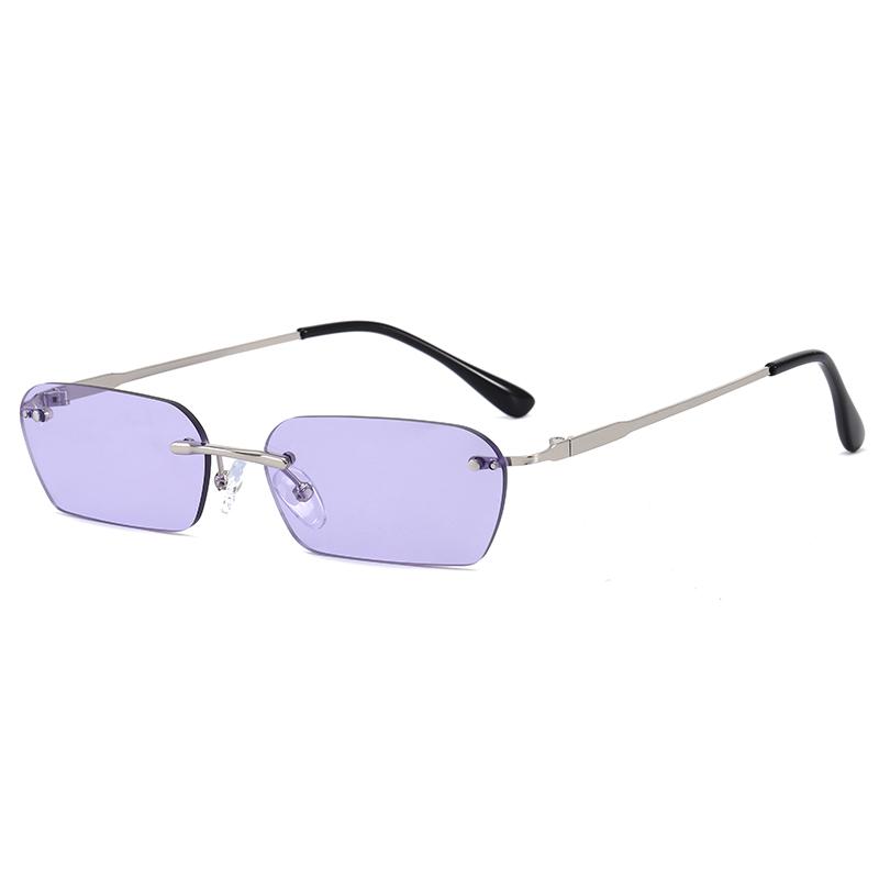 Superhot Eyewear 46400 Модные Ретро Винтажные Солнцезащитные Очки Маленькие Без Ободка Прямоугольные Солнцезащитные Очки