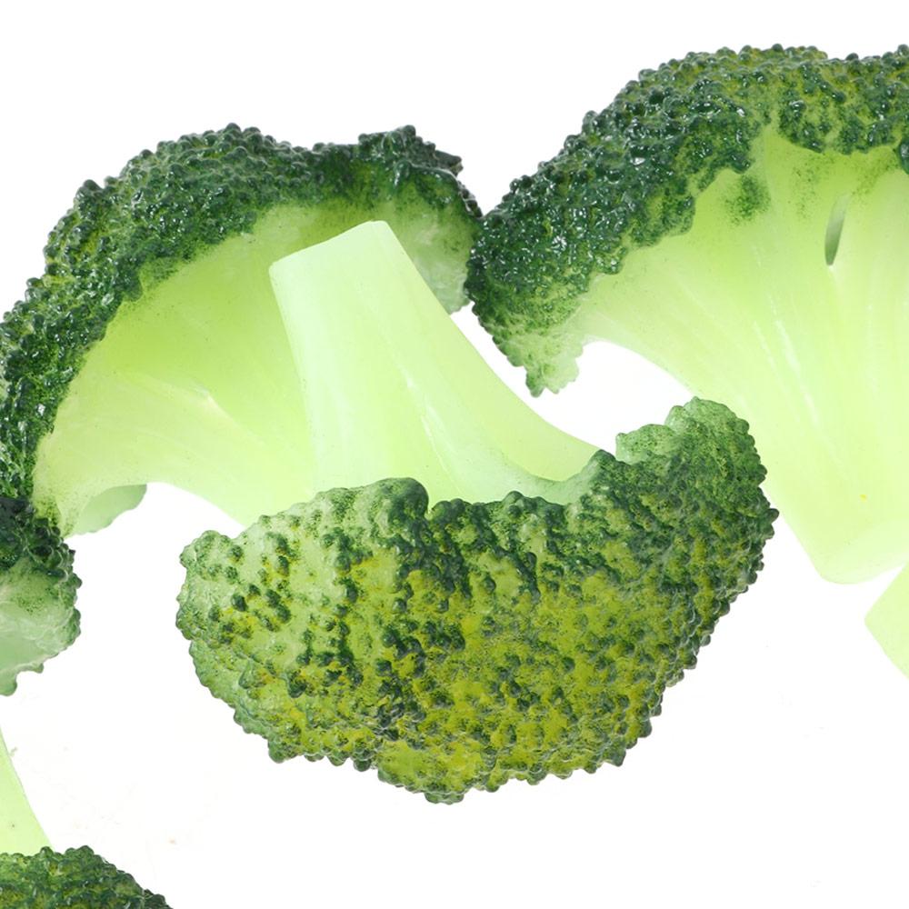 Green Fake Broccoli Slice PVC Simulation Broccolis House Kitchen Lifelike Broccolis Kitchen Decor