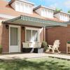 Retractable Awning Frame Green and White 400 x 300 cm