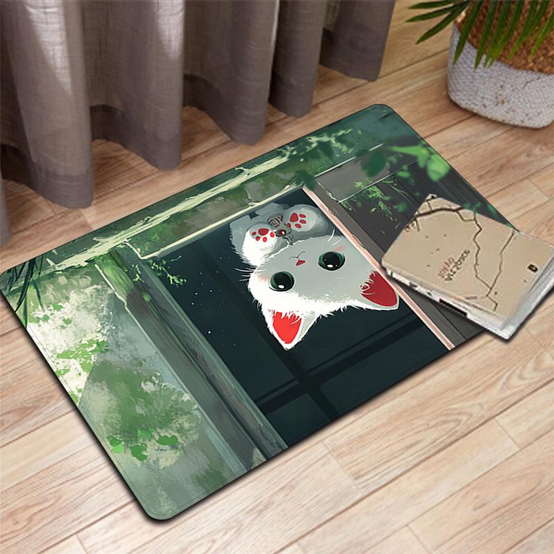 Cute kitten Rug Floor Mat for Living Room or Bedroom Soft and Comfortable Carpet a Gift for Birthday and Holiday.
