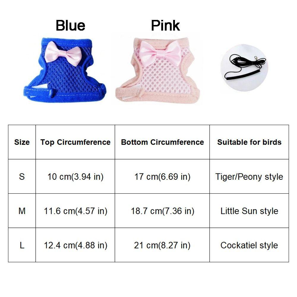 Breathable Parrot Flying Harness Adjustable Parrot Vest Bird Chest Strap Macaw Accessories