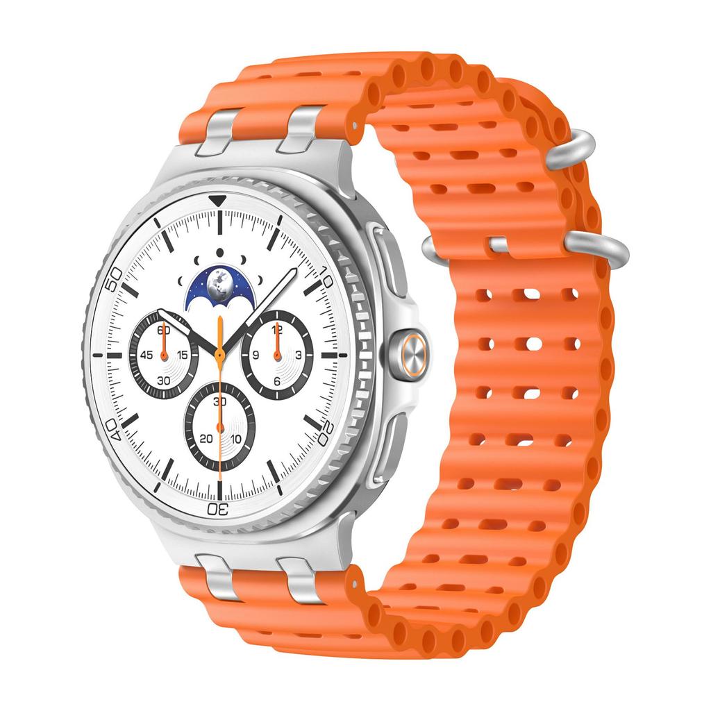 Ocean Silicone Sports Band For Samsung Galaxy Watch 9 40mm 44mm Strap For Galaxy Watch 8 40mm 44mm Classic 46mm Unisex Watchband Correa Bracelet