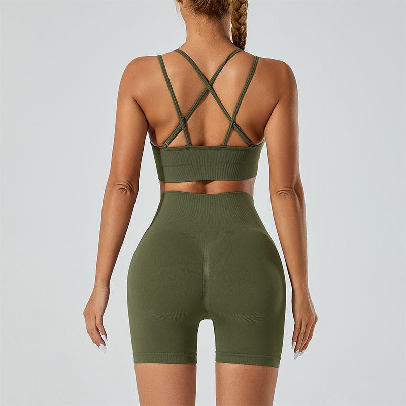 Seamless High Waist Sports Bra And Yoga Pants Set For Women With Breathable Quick Dry Fabric