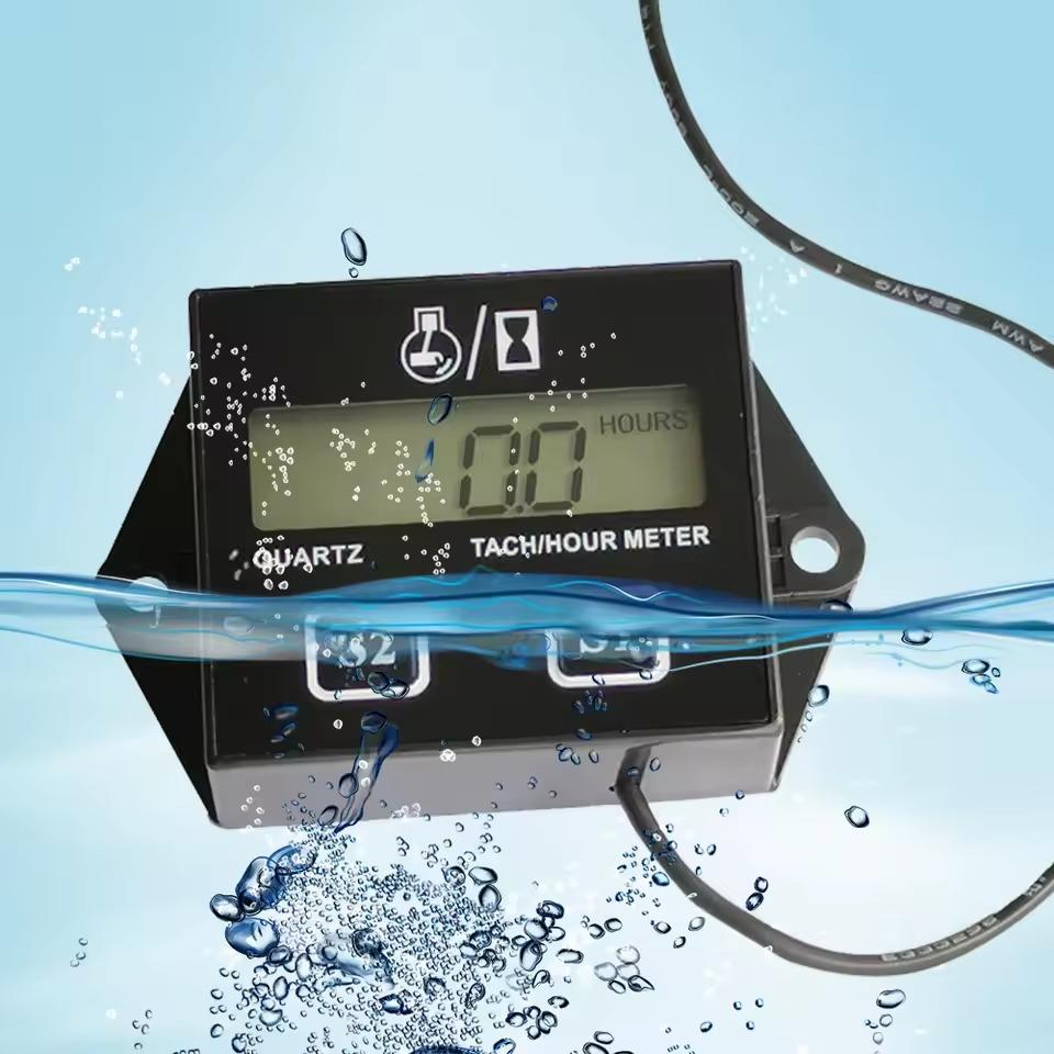 Цифровой тахометр-счетчик моточасов, ЖК-дисплей, тахометр, измеритель оборотов двигателя, сбрасываемый, брызгозащищенный для мотоцикла, двигателя, двухтактного двигателя
