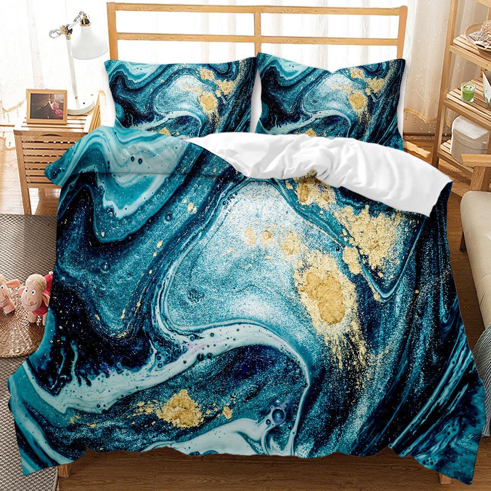 Art Pattern Bed Three-Piece Quilt Cover Wish Tide Quilt Cover