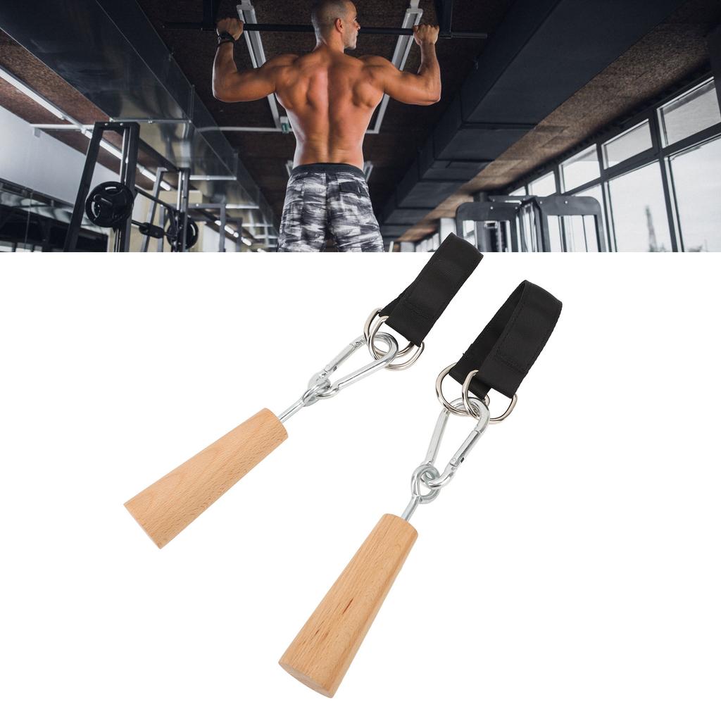 1 Pair Wooden Pull Up Grips Professional Arm Strength Training Pull Up Fitness Accessories for Home