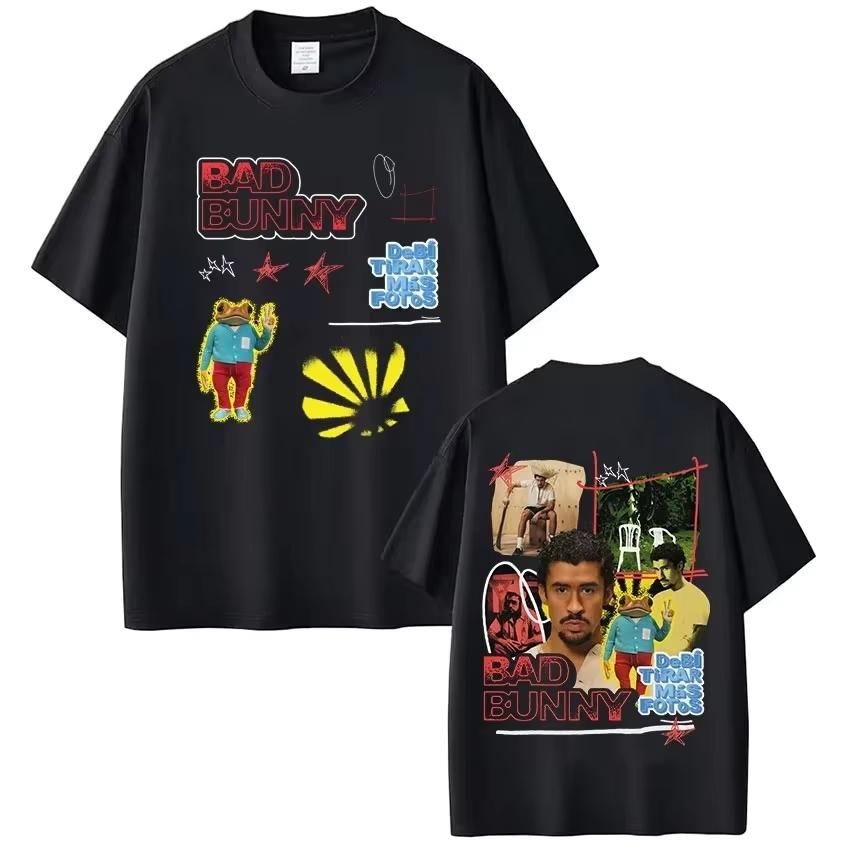 Loose Harajuku Y2K Street Style Unisex Casual Cotton Crew Neck Hot Selling Summer T Shirt With Bad Bunny Unisex And Unisex TShirt