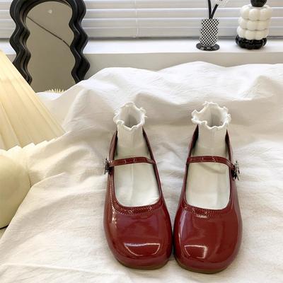 Туфли Мэри Джейн на плоской подошве из французского серебра с круглым носком, женские, весна-лето 2025, новая юбка, японские jk, маленькие кожаные туфли