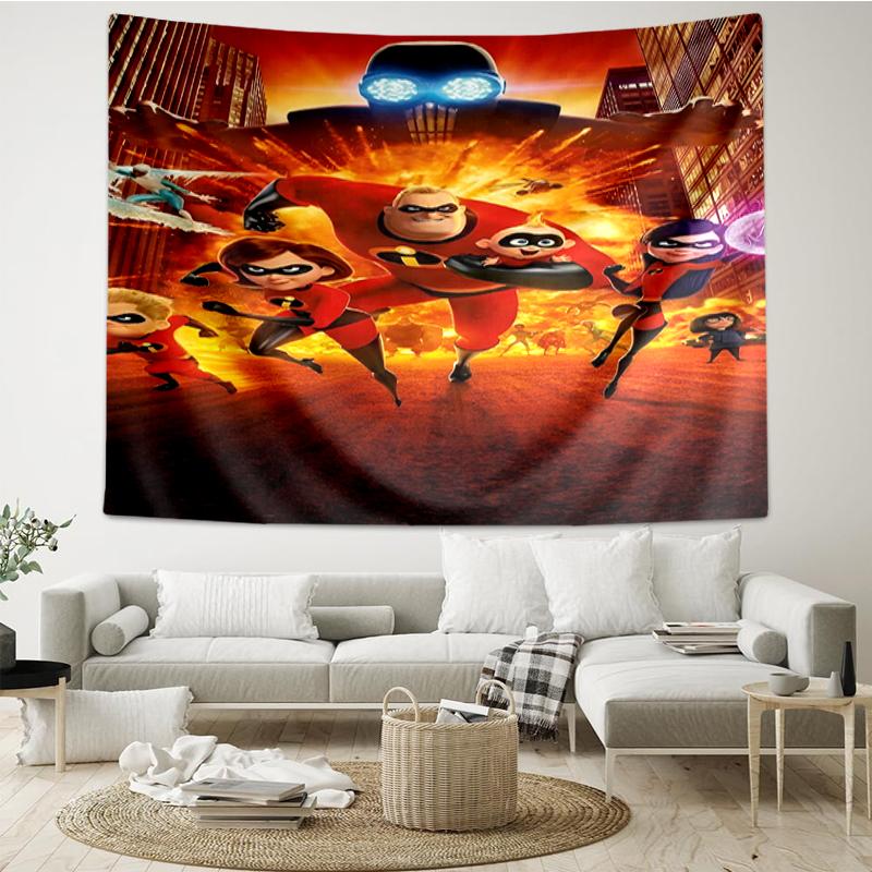 The Incredibles Print Tapestry, Backdrop, Easy Setup, Ideal for Bedroom, Office & Living Room, with Aesthetic Wall Hanging Decor.