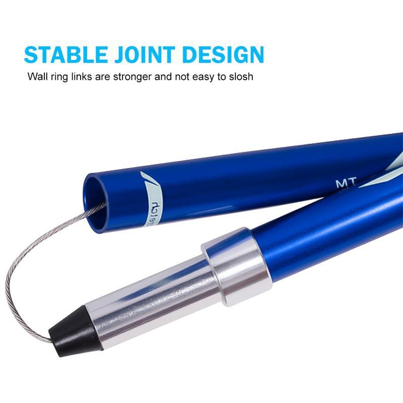 Портативная телескопическая палка для скандинавской ходьбы из алюминиевого сплава на открытом воздухе, 250 г, сверхлегкая прогулочная палка для пешего туризма, трость