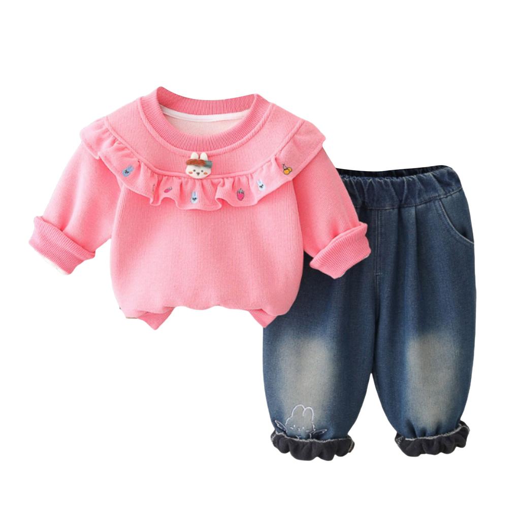 Детский повседневный комплект с длинным рукавом, удобные наряды для повседневной носки