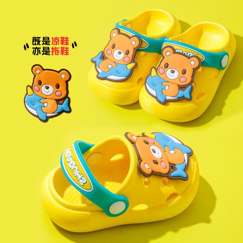 Kids Non Slip Breathable Clogs Summer Cartoon Sandals Boys Girls Comfortable Home Outdoor Beach Shoes