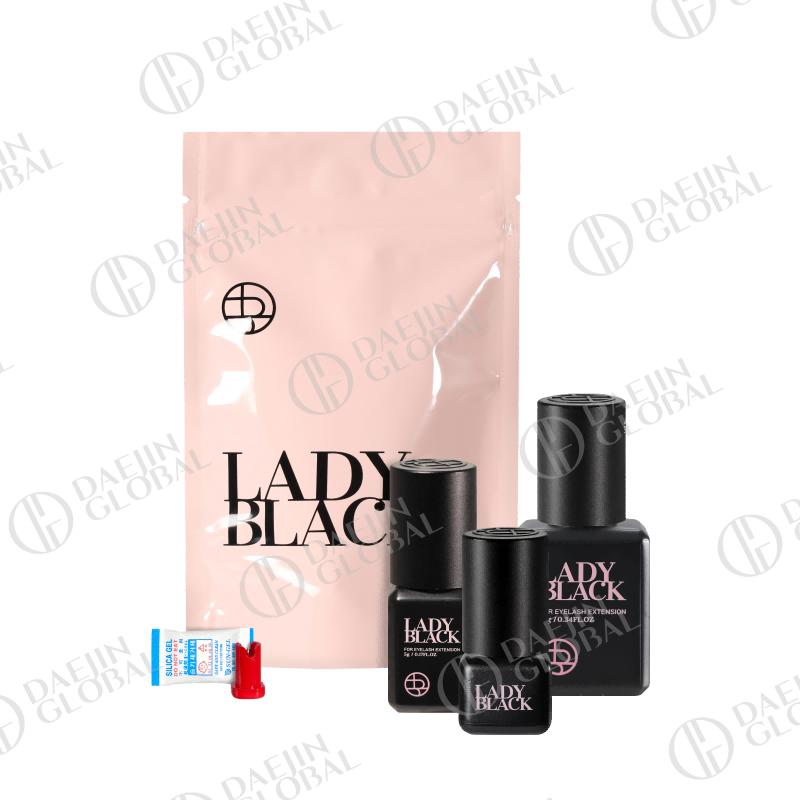 1 Bottle 5ml Lady Black Eyelash Extension Glue Fast Drying False Eyelash Extension Glue Over 6 Weeks With security label