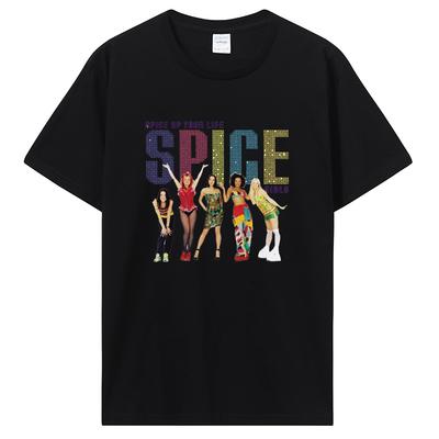 Новая женская унисекс футболка Spice Girls Модная Кино Искусство Повседневная Уличная Футболка Мультяшный Персонаж Графическая Футболка Мужская Одежда