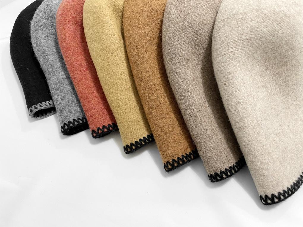 Women's Daily Wool Line Bucket Hat Basic Hat