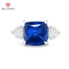Minimalist Daily Royal Sapphire Sugar Tower Ring Suitable For Women's Daily Party Fashion Jewelry