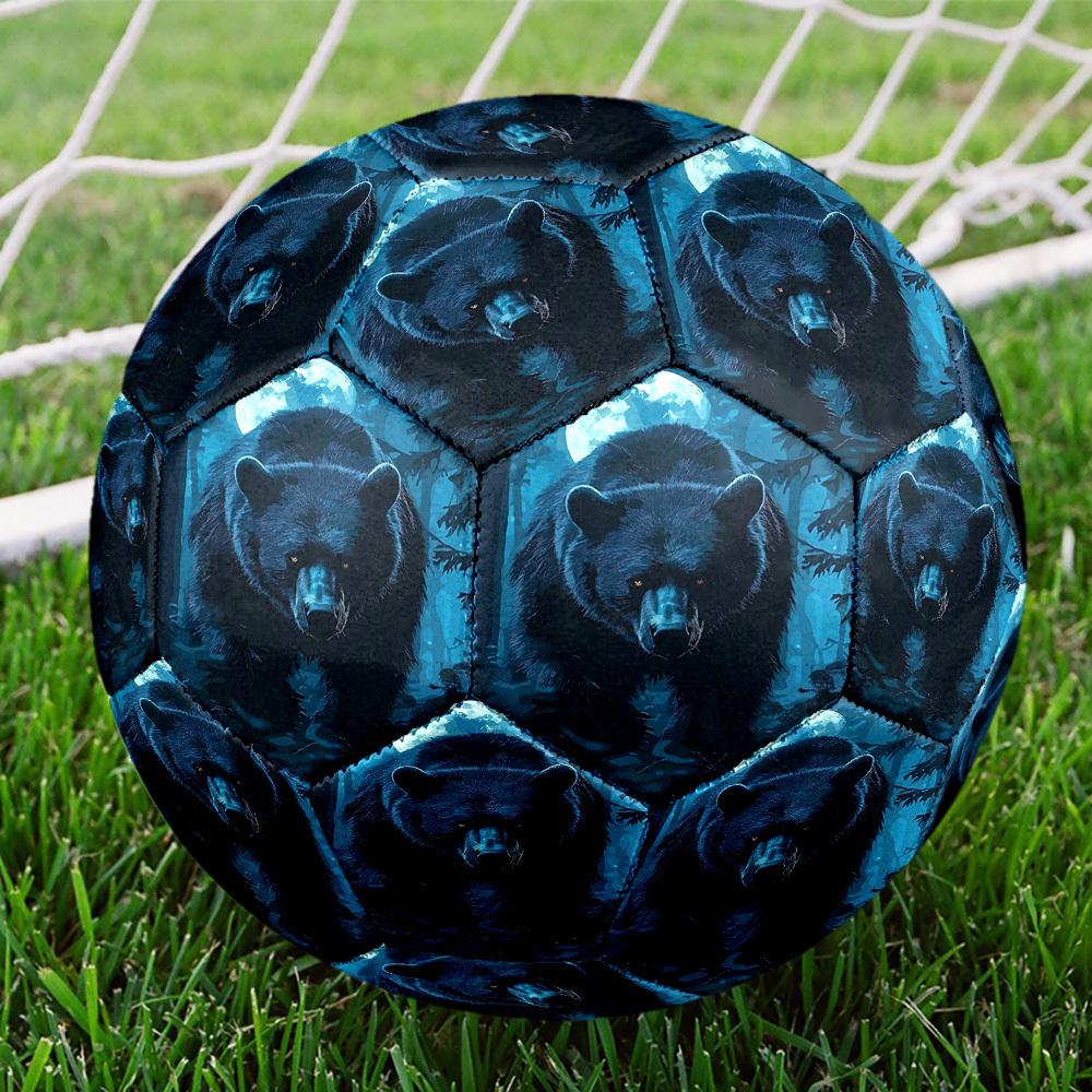 1pc Moonlit Forest Bear Size 5 Soccer Ball Professional Match Training Football Indoor &Outdoor Sports Ball Lightweight Durable c6511