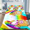 Lankybox Bedding Set Foxy Boxy Duvet Cover Anime 3D Printing with Pillowcase For Kids Adults For Single Bed Double Bed