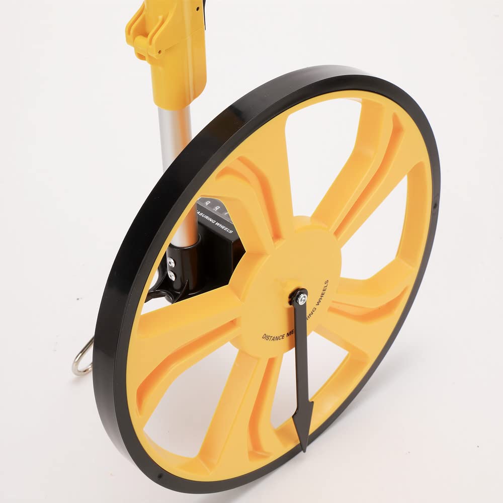 FLZOSPER Walking Distance Measuring Wheel Yellow Foldable Counter Display 32cm Accuracy