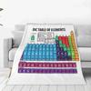 Периодическая таблица элементов Химия Теплое Мягкое Одеяло Природа Кемпинг Плед Весна Фланелевое Покрывало Покрывало для Дивана-Кровати