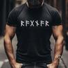 Custom Name Futhark Runes T Shirt Personalized Viking Norse Mythology Vintage Designer Clothes Fashion Soft Homme