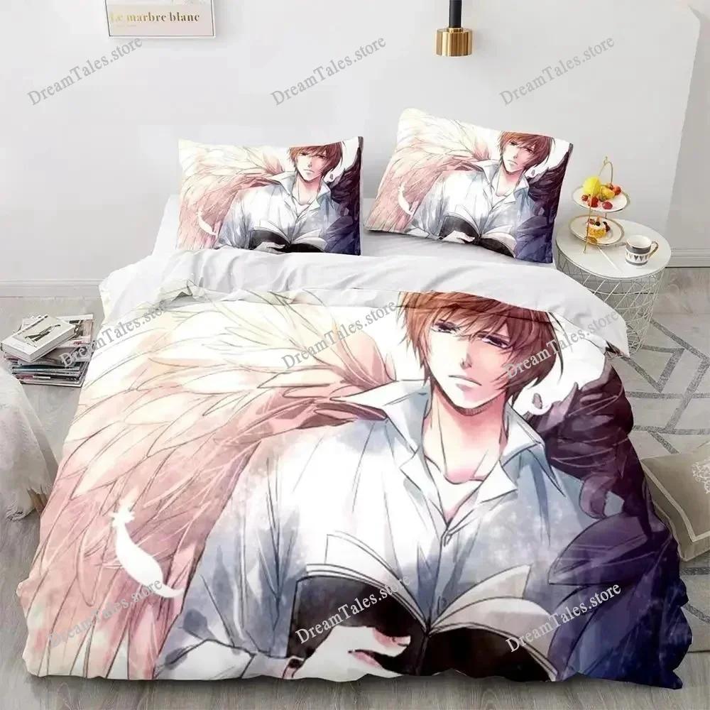 Новый комплект постельного белья Death Note Односпальный Полуторный Двуспальный Queen King Размер Комплект постельного белья для взрослых и детей Спальня Пододеяльник Комплекты 3D Печать Игра Аниме741