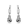 LeCalla Sterling Silver Jewelry Italian Design Bali Style Love Knot Ring Hoop Earrings for Kids and Girls