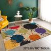 Colorful Splash Paint Design Area Mat Soft Washable Non Slip Backing Living Room Bedroom Office Decor Vibrant Abstract Patterns