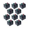 10PCS Pushbutton Switch Auxiliary Contacts Copper Contact NO And Normally With Thickened Outer Shell & An Insulated Modular Base