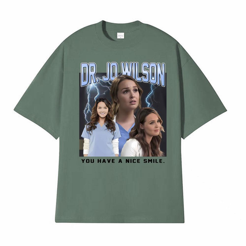 Camilla Luddington As Dr Jo Wilson Greys Anatomy Graphic Tshirt Men Women Fashion High Street Tee Shirt Casual Cotton T Shirt