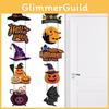 Door Festive Halloween Decoration With Bat Pumpkin Door Hanging Scene For