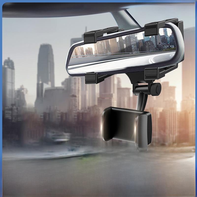 Держатель для телефона и навигации в зеркало заднего вида с функцией видеорегистратора