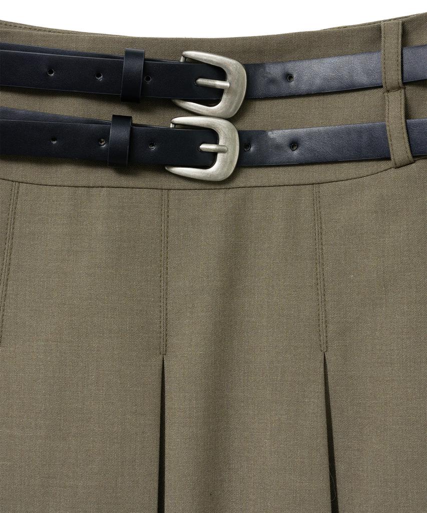Midnight Move 2 Belt Skirt (Brown)
